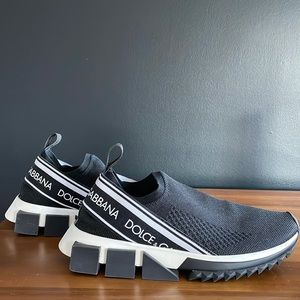 Dolce & Gabbana
Women's Black Stretch Jersey Sorrento Sneakers size 37